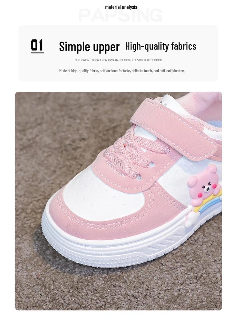 Atmungsaktive Canvas-Laufschuhe mit Cartoon-Motiv für Kleinkinder - Strapazierfähige Low-Top-Sportschuhe für Mädchen & Jungen