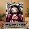 Custom Name Personalized Demon Slayer Print Blanket, Home Decor, Bedroom, Sofa, Camping, Couch, Gifts for Birthday Christmas