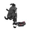 Motorcycle Handlebar Phone Holder Bracket 15W QC 3.0 Wireless Charging 12V-24V