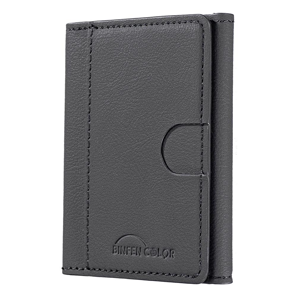 

BINFEN COLOR BFK19 Magnetic Phone Card Holder Kickstand Slim Matte Card Bag Horizontal Black