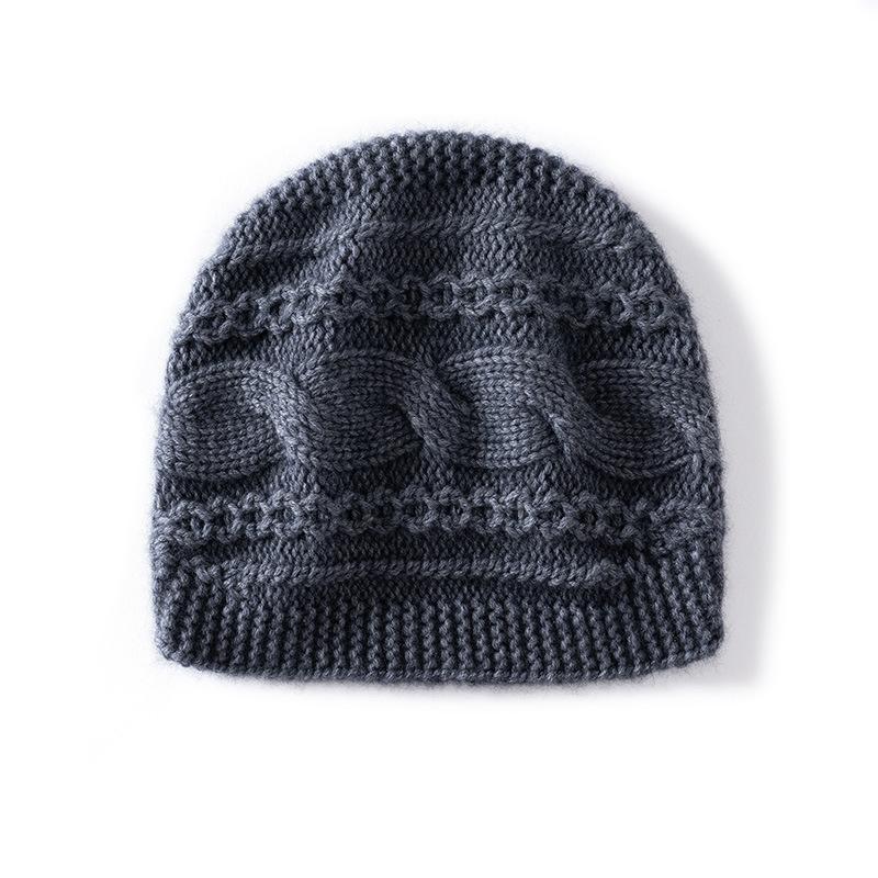 Customized Cashmere Wool Blended Duck Tongue Cashmere Cap Thickened Warm Knitted Cashmere Men's and Women's Hats