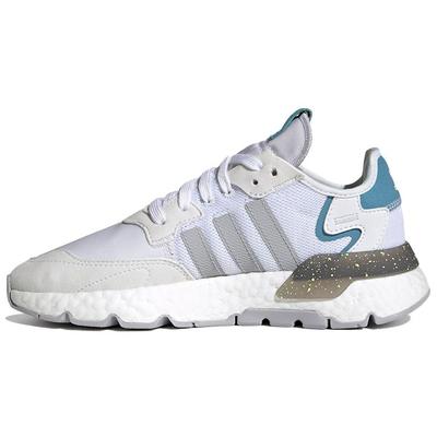 Oryginalne Nite Jogger Retro Moda Trwałe Wygodne Lekkie Oddychające Sneakersy Damskie Sneakersy Biało-Niebieskie FX6904