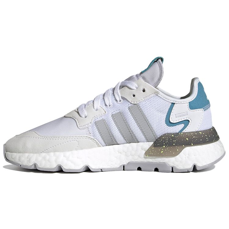 Adidas Oryginalne Nite Jogger Retro Moda Trwałe Wygodne Lekkie Oddychające Sneakersy Damskie Sneakersy Biało-Niebieskie FX6904