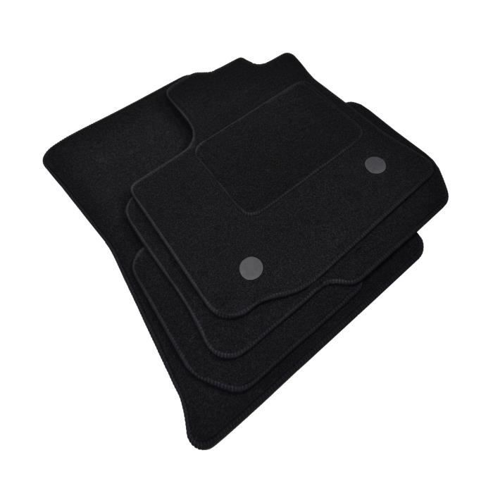 Tapis de sol - Dacia - Lodgy - Velours noir - 4 pièces - Ajustement précis