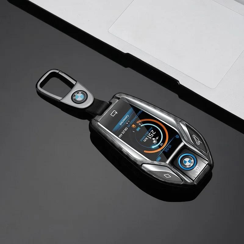 LNRGN1 Car Sticker Alloy New TPU Car Key Case Cover Shell Keychain For BMW 5 7 Series G11 G12 G30 G31 G32 I8 I12 I15 G01 G02 G05 G07 X3