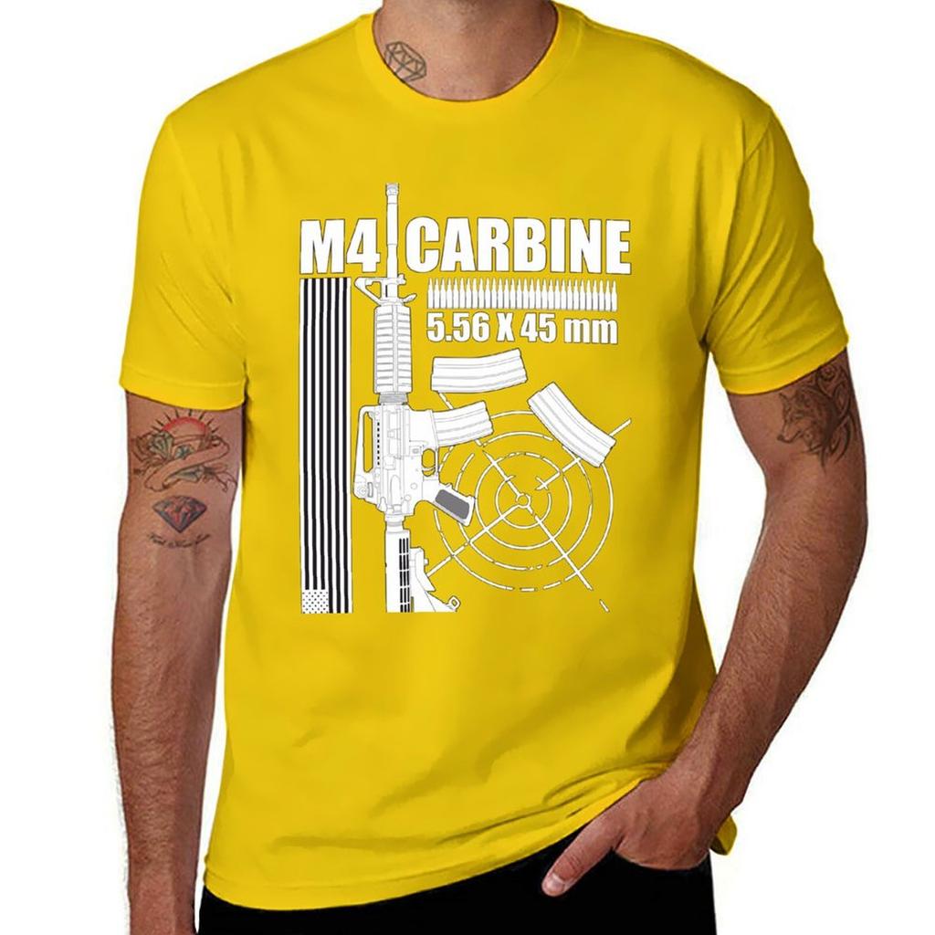 M4 Carbine T-Shirt quick drying plain boys animal print anime Men's cotton t-shirt