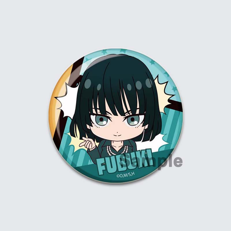 32/44/58mm Saitama Broche de Figura de Desenho Animado Redondo One Punch Man Anime Pins Cosplay Emblema Ornamento de Peito Bolsa Roupas Jóias Acessórios Presentes