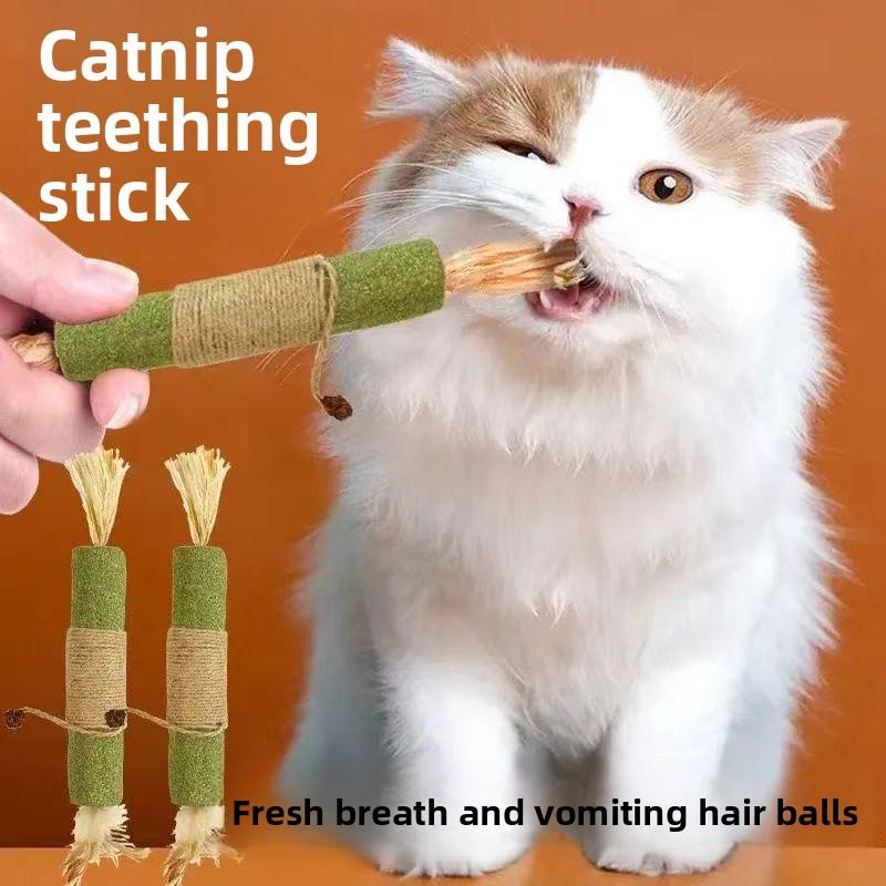 Supergroße Katzenspielzeuge mit Katzenminze zur Selbstunterhaltung und gegen Langeweile, langlebiges Holz, Tianhua Katzenminzebälle, Katzenangel, Katzenbeißstäbe