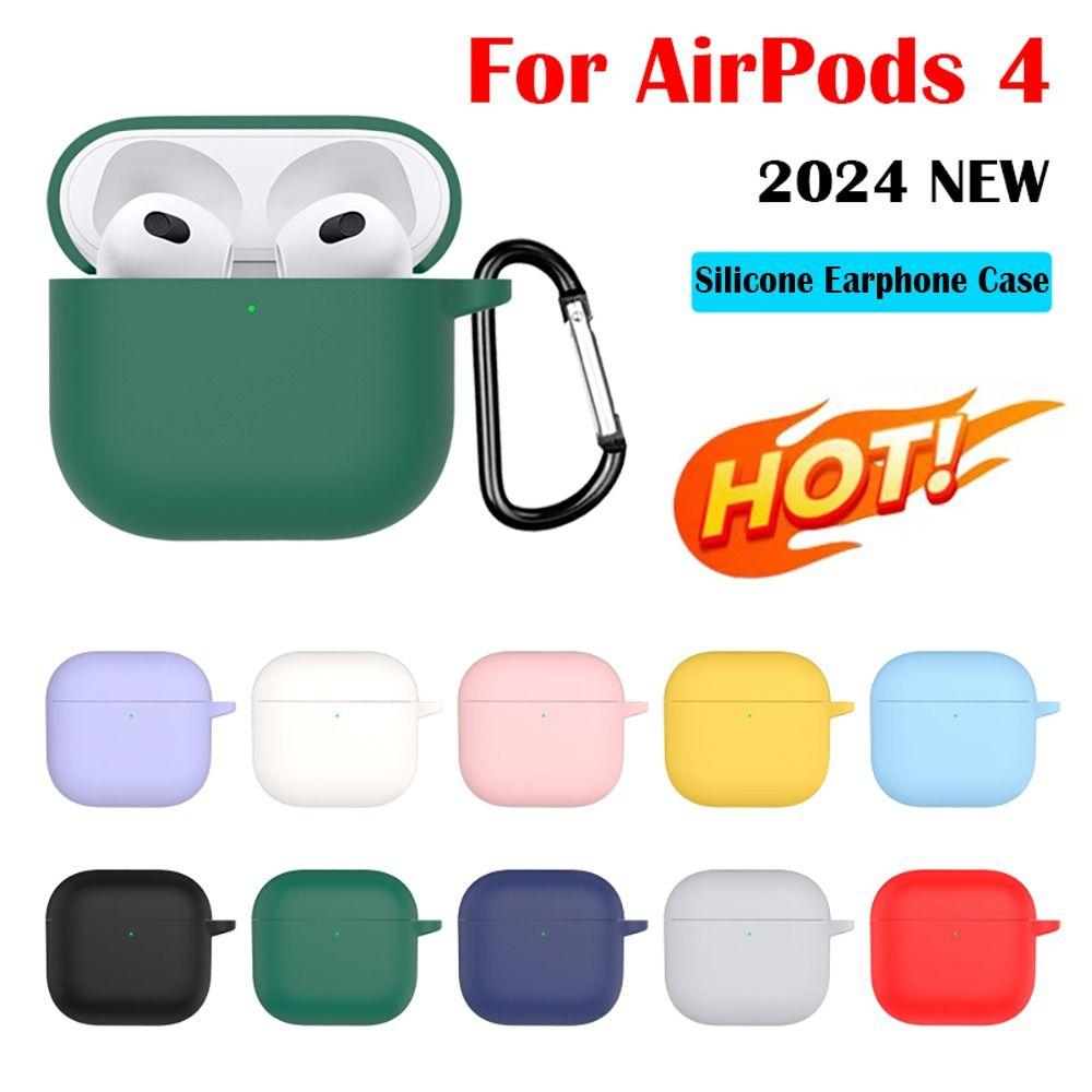 Silicone Earphone Case Dustproof Charging Box Sleeve 2024 Earbuds Accessories for AirPods 4 2024