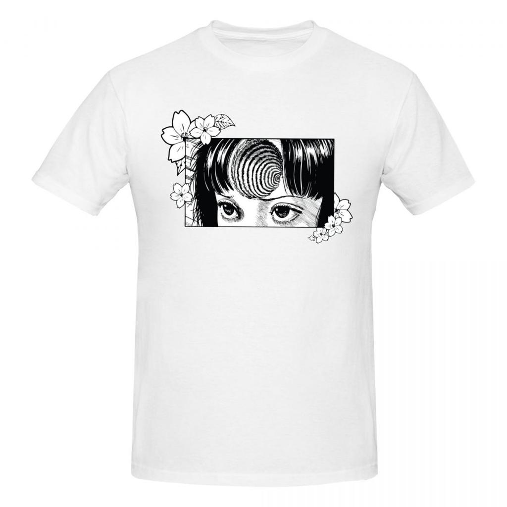 Unisex Junji Ito Trendy T Shirt Streetwear Oversized Oneck Cotton Sleeve Tshirts