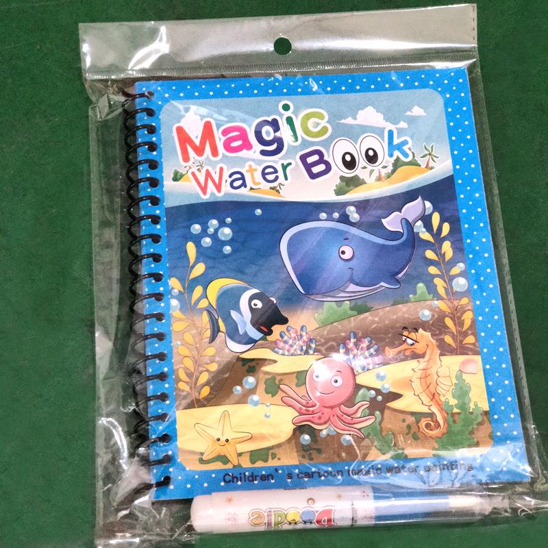 

Детская многоразовая книжка-раскраска Монтессори, волшебная книга для рисования водой, игрушки для рисования, сенсорные игрушки для раннего образования для детей