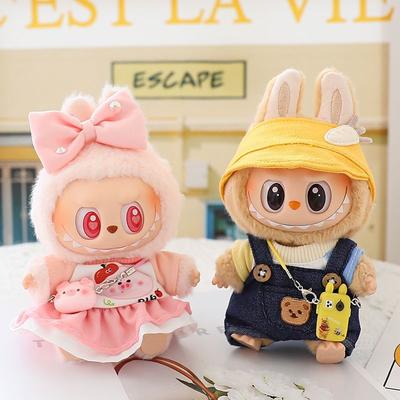 Rubble Etek 17cm Sürpriz Kutu Kolye Bebek Giysileri Oturan Parti Vinil Giysiler Pantolon