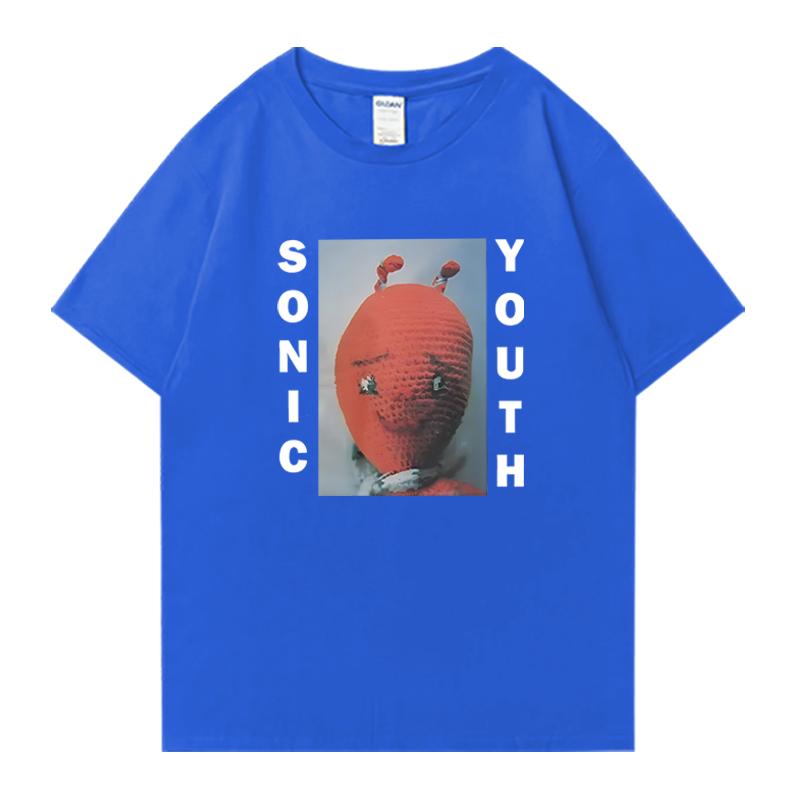 Hot sale Sonic Youth T shirt Crew Neck Oversized Unisex Women streetwear 100 Cotton short sleeve tshirts Unisex Funny Summer Tops