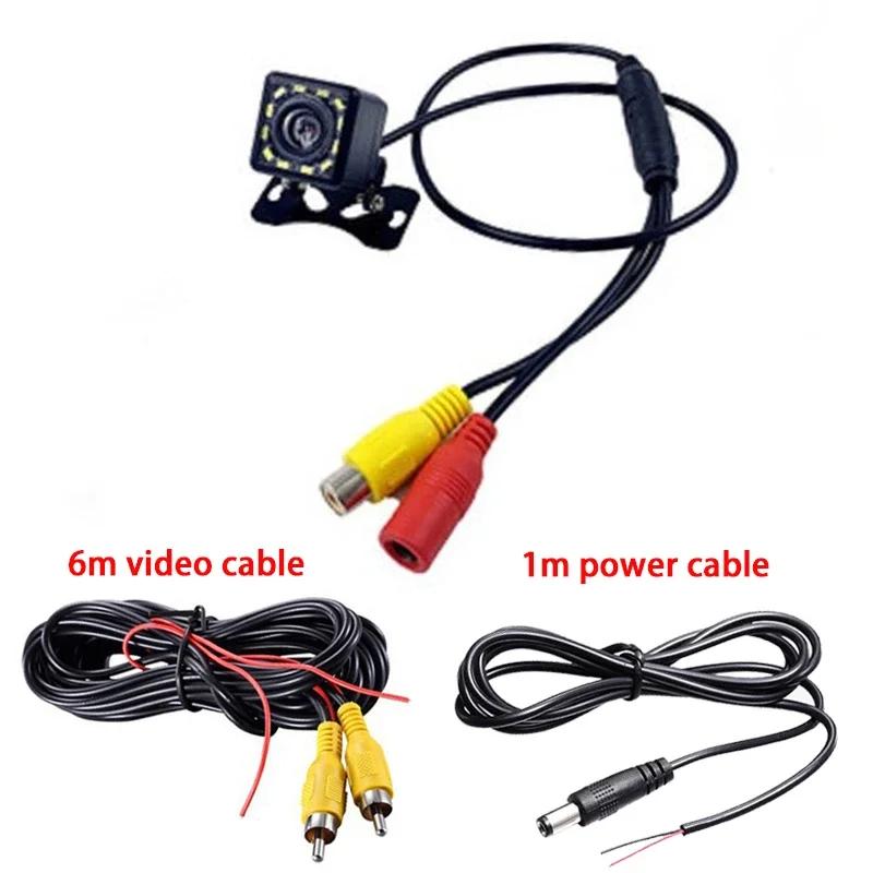 Car Rear View Camera with Video Cable Night Vision Reversing Auto Parking Camera IP68 Waterproof CCD LED Auto Backup Monitor HD