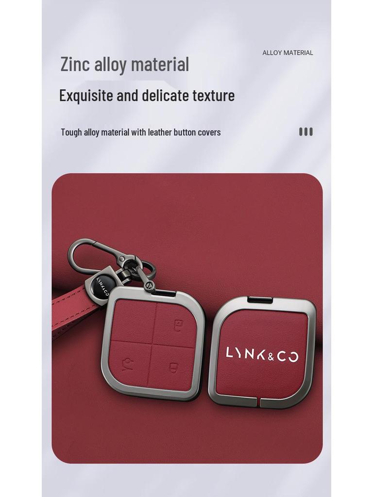 Lynk&Co 08 2023 Schlüsselhülle: High-End Metallgehäuse mit Lederschnalle
