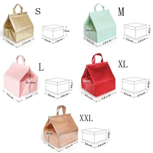 Insulated Lunch Bag, Foldable Aluminum Lunch Bag, Birthday Cake Bag, Compact Cake Box, Simple Cooler Box, Refrigerated/Waterproof/Insulated, Portable,