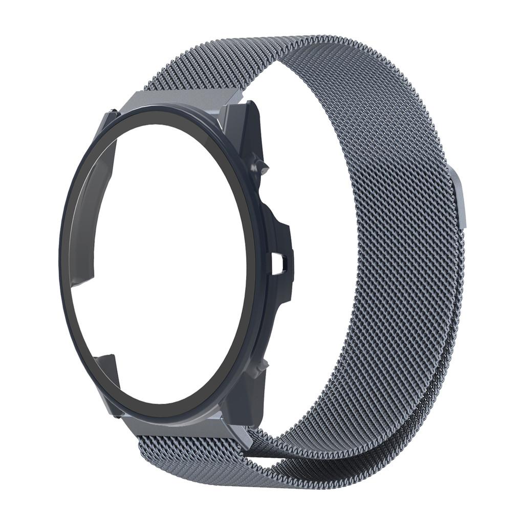 Tempered Glass PC Case and Magnetic Milanese Strap for COROS APEX 4 42mm Stainless Steel Band Correa for COROS PACE 4 Bracelet
