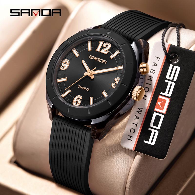 Sanda Silent Quartz Waterproof Luminous Watch for Middle School Students