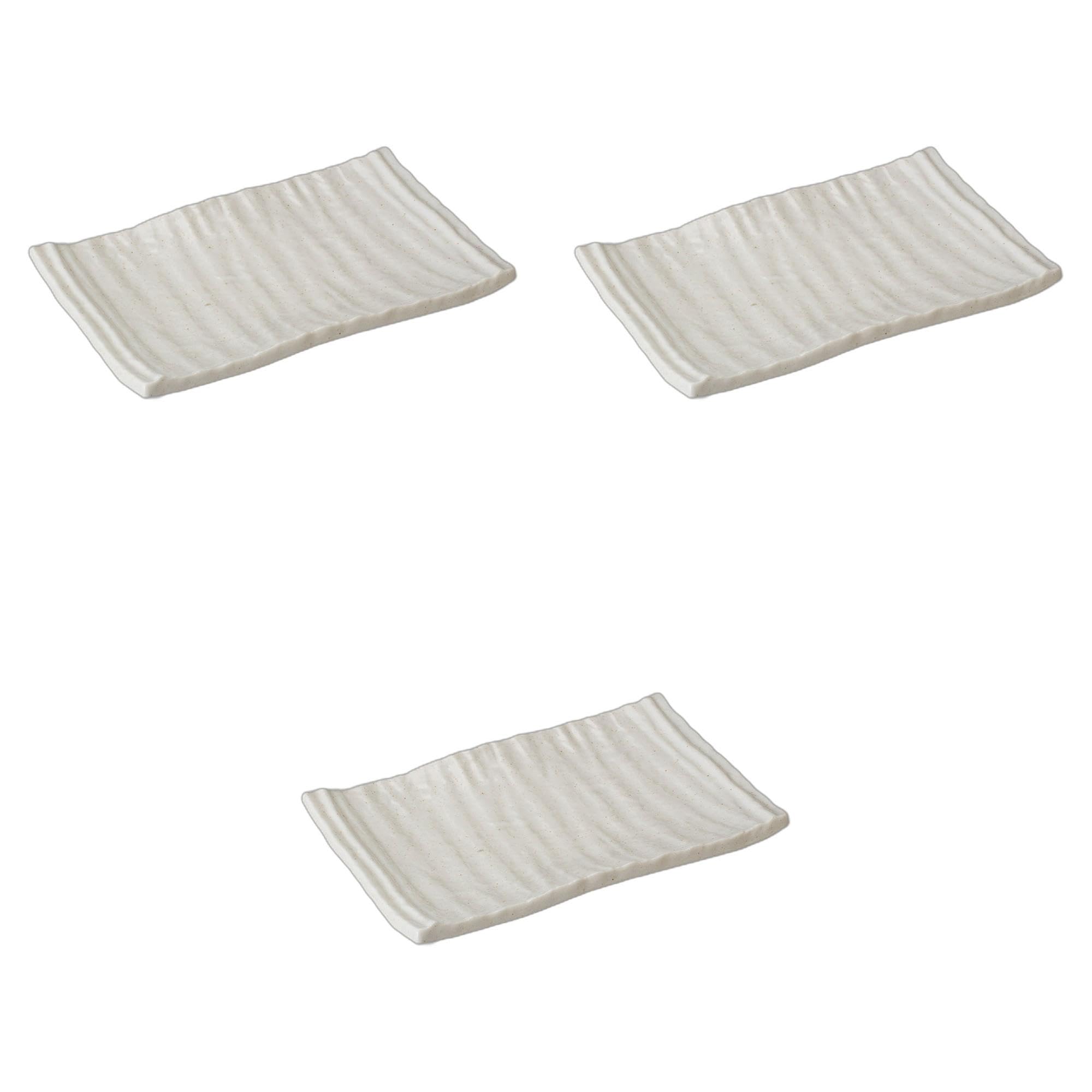 

Set of 3 Pottery Plates x 13 x Pottery Setomonohonpo Powder-Glazed [21 2.5 cm] Plates, Ceramic,