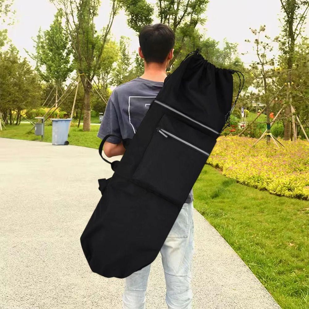 With Handle Skateboard Carry Pouch Drawstring Closure Skateboard Backpack Skateboard Bag  Beginners