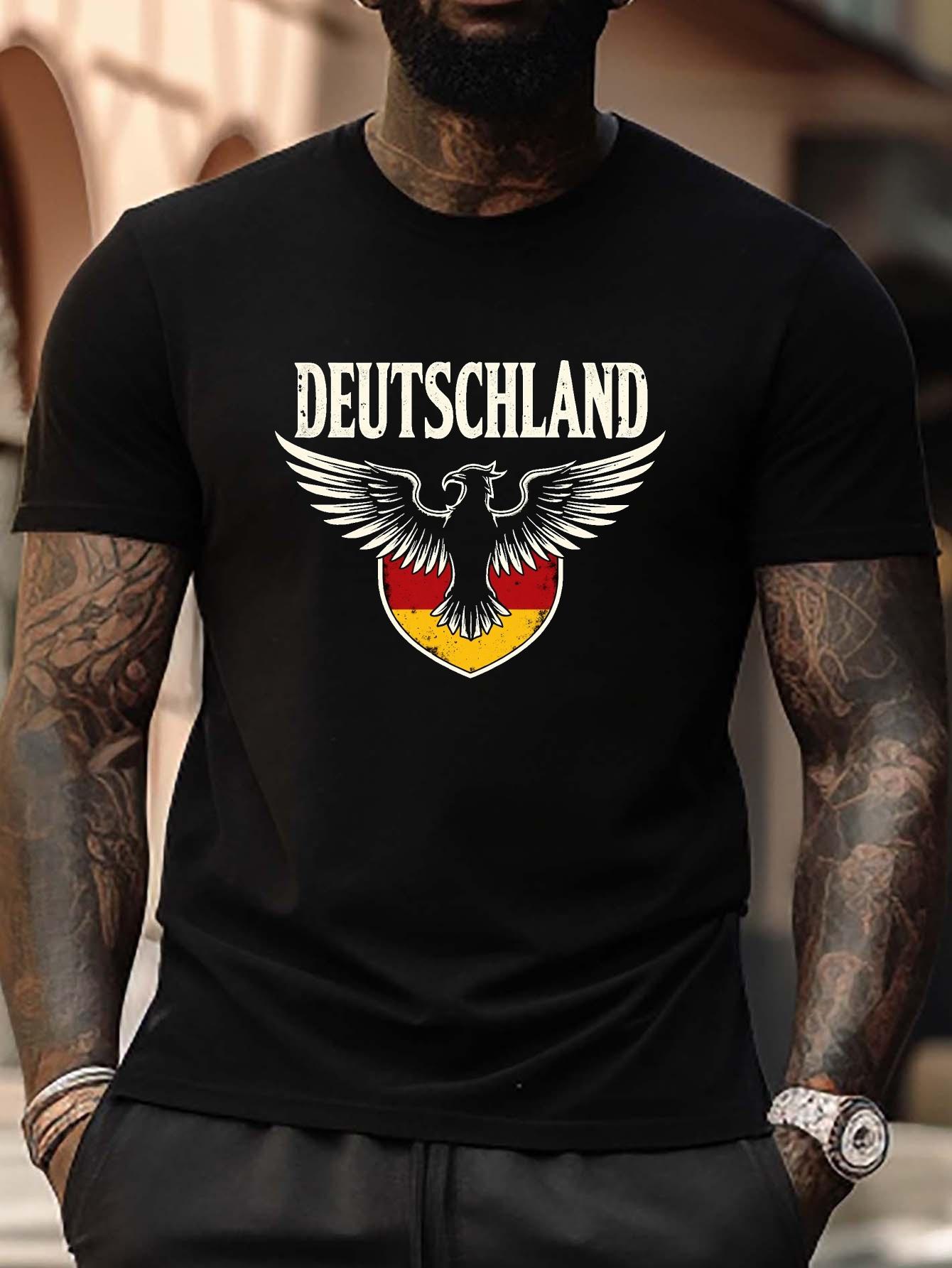 Plus Size T-shirt - Germany Deutschland Eagle & German Flag Design S