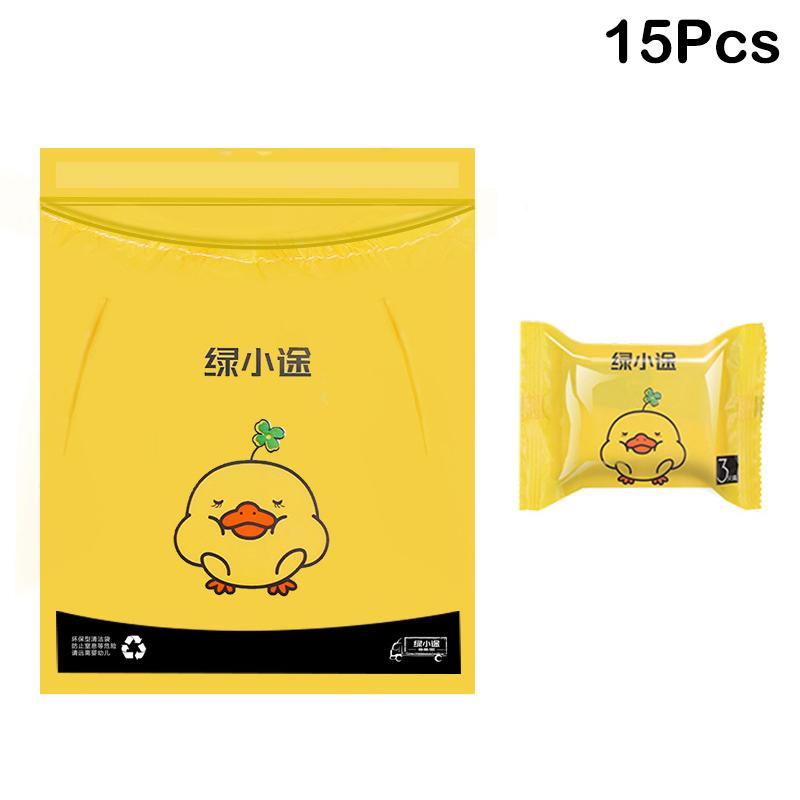 15/30Pcs Adhesive Car Trash Bag Disposable Car Interior Hanging Multi-Functional Clean Bag Small Plastic Bag Car Garbage Bin