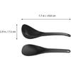 Silicone Rice Paddle, Non-Stick Heat Resistant Kitchen Gadget Set of 2, Black Rice Scoop & Spatula