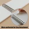 Cuaderno de dibujo de tapa dura, 100 hojas, papel de 68 lb/100 g/m², encuadernación de espiral doble, bloc de dibujo para artistas principiantes, bocetos y garabatos.