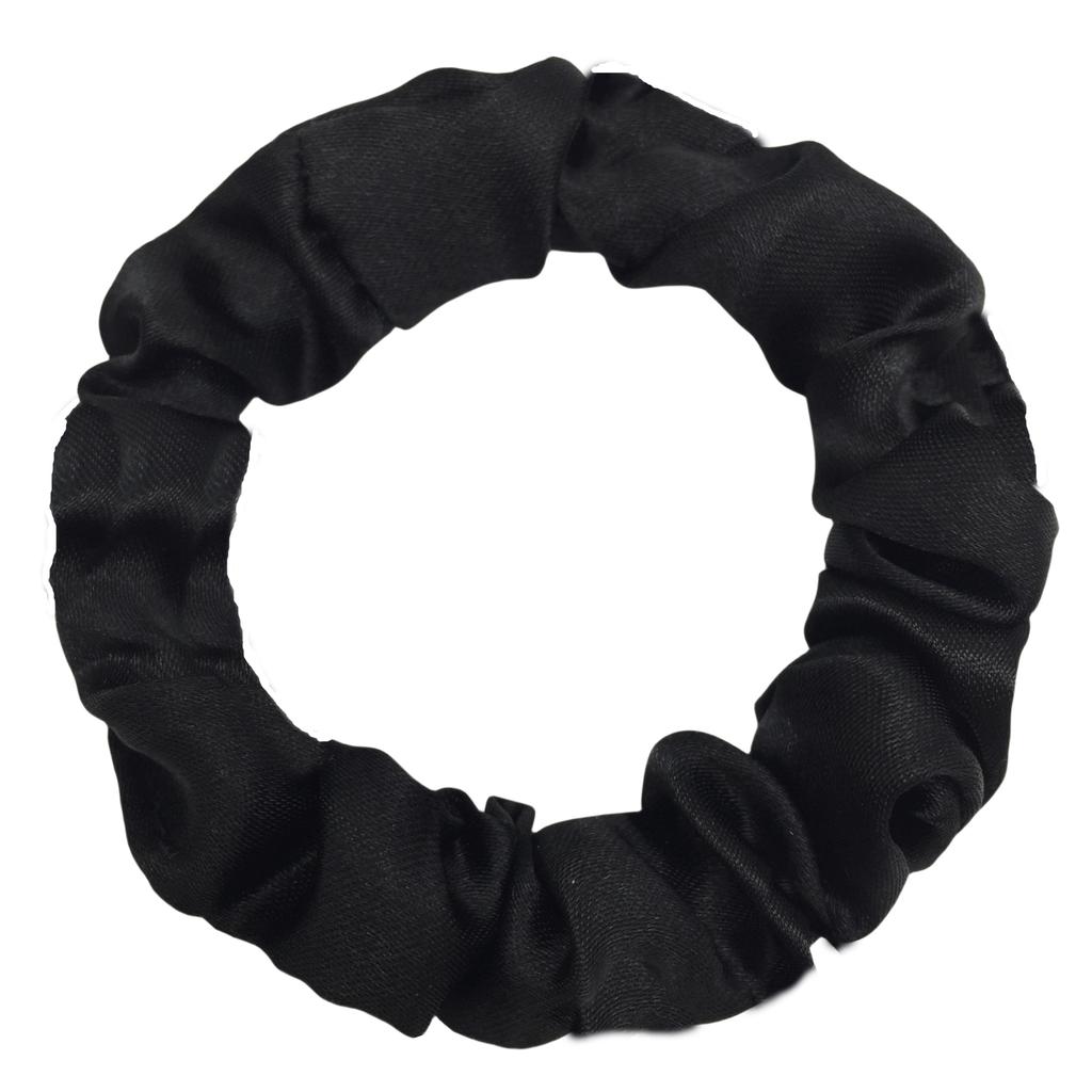 6/5pcs/set Satin Hair Scrunchies for Women Small Cute Scrunchy for Hair Headwear for Ponytail Accessories Rubber Band Black