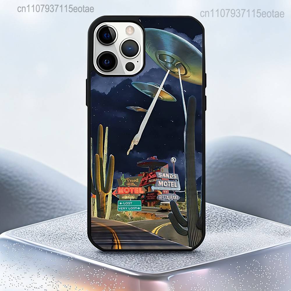 UFO Alien Thing ART Case For iPhone 17,16,15,14,13,12,11,Pro,Max,Plus,Mini,SE4,E Magnetic Magsafe Wireless Charging
