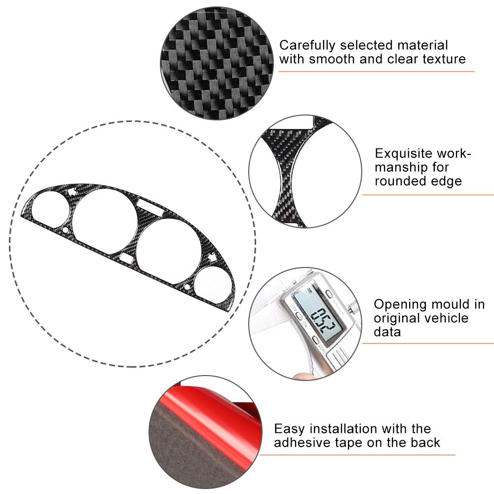 Carbon Fiber Center Console Instrument Panel Cover Trim Fits for BMW E46 M3 98 05