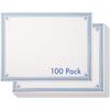 Certificate Paper 8.5 x 11 Inches, 100-Pack Diploma Paper, Letter Size, Blank, Blue Borders