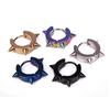 1 Pair Stainless Steel Hoop Spike Circle Huggie Studs Punk Cool  Earrings