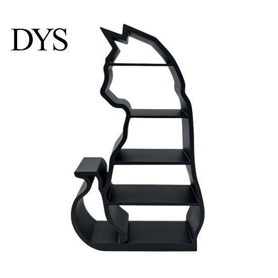 Decorative Ornament Stand Miniature Figurine Cat Storage Rack, Shaped Mini Desk Organizer Shelf Display Shelf, Multi-Tier Rack for Dollhouse