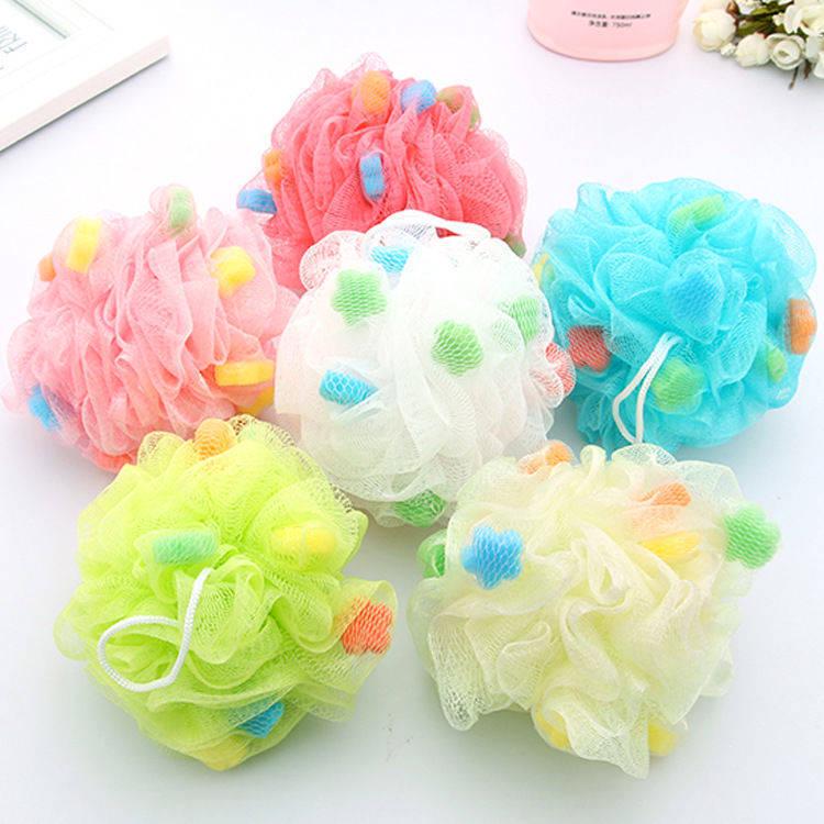 Large Colorful Bath Sponge Ball - Foaming Scrubbing Net for a Luxurious Shower Experience