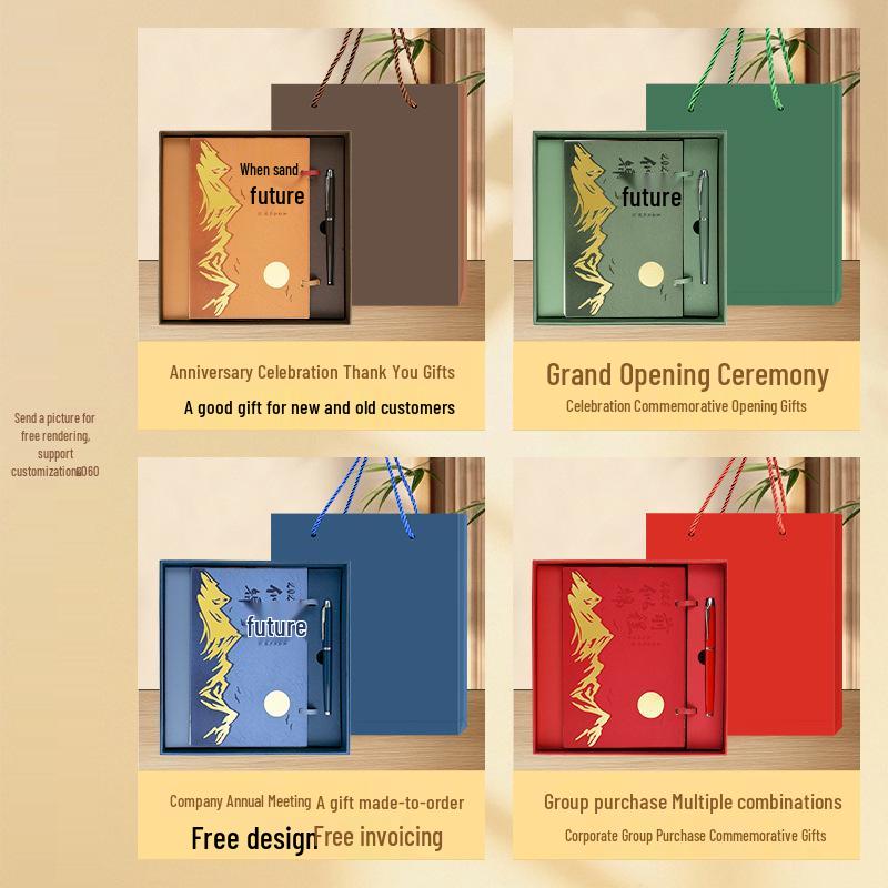 Luxury Leather 2026 Desk Calendar Set: Custom Corporate Gift for Business Meetings