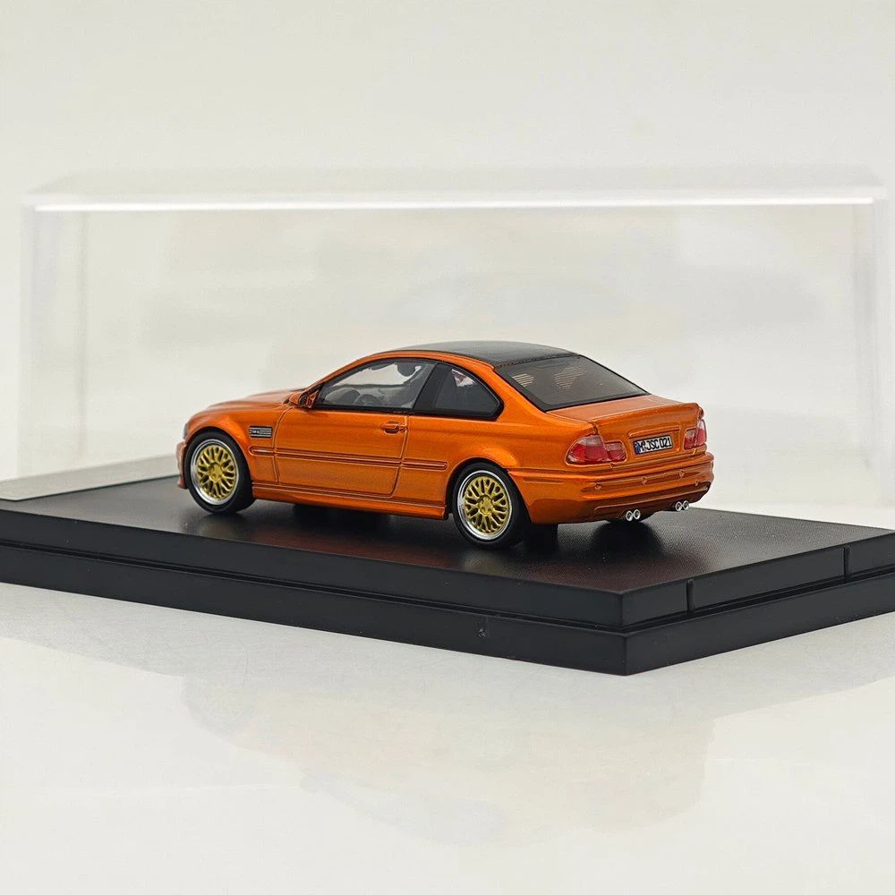 SW X SH 1/64 E46 M3 Coupe Rennsport Modell Die-Cast Metallauto Miniatur Limitierte Sammlung Spielzeugfahrzeugmodelle