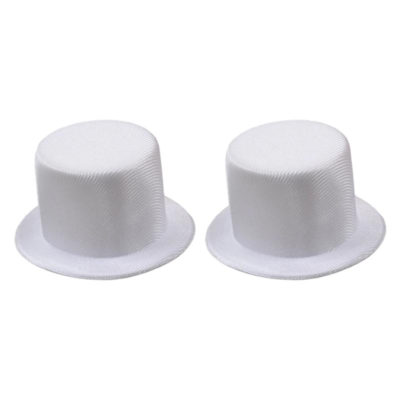 

DIY Bare Doll Hat 9cm Mini Top Hat Unfinished EVA Oil Cloth Base For Accessories And Party Decors белый