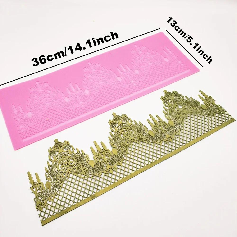 Sugarcraft Lace Mold Cake Border Decoration Lace Mat for Fondant Wedding Cake Decorating Baking Cake Decorating Flower Tools