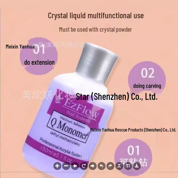 Purple Transparent Crystal Liquid Nail Art Solution - 60ml & 150ml