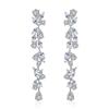 RAKOL Luxurious Long Tassel Earrings with 3A Zircon for Women - European & American Chic Bridal Jewelry