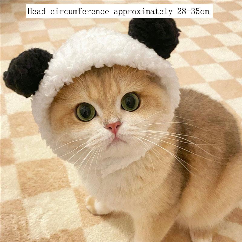 Cute Cat Hat Funny Halloween Cosplay Lion Scarf Wig For Small Dogs Cats Kitten Puppy Headgear Pug Creative Clothes Accessories