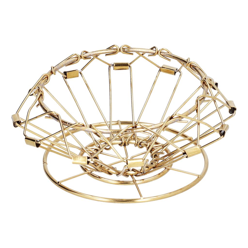 Coffee Filter Stand DripType 3Holes Foldable Stainless Steel CakeType Coffee Filter Holder(Gold )