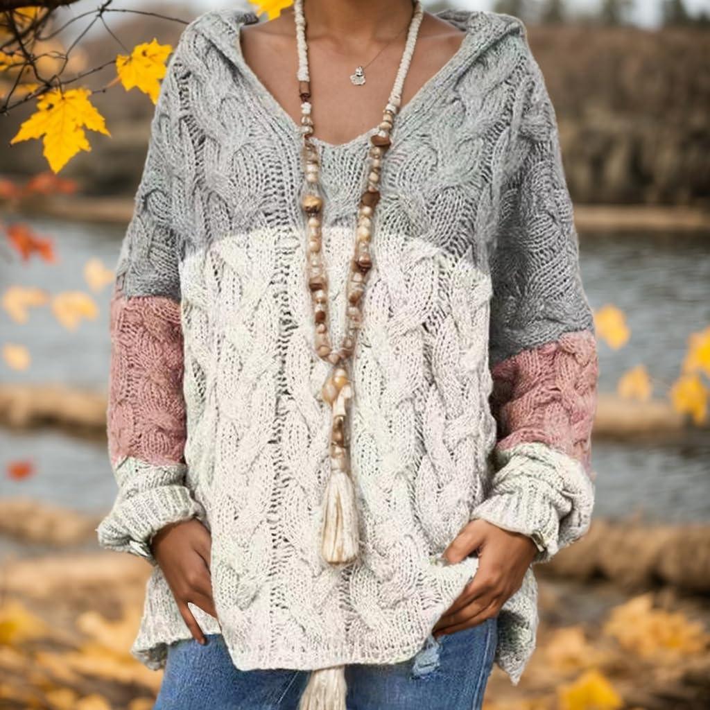 Women's Fashionable Long-sleeved Woven Floral Pullover Knitted Sweater Sweater Top