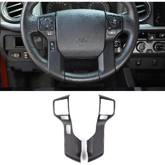 Car Steering Wheel Moulding Chrome Cover Trims Stickers Fit for Toyota Tundra 2014-2021 Tacoma 2016-2022 ABS Steering Wheel Cover Trim
