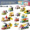 Large Particle Interlocking Police Car Building Blocks for Kids