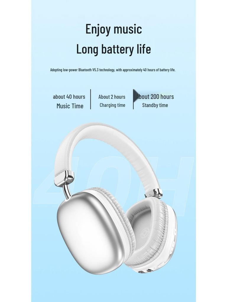 Bluetooth Wireless Over-Ear Headphones with 360° Surround Sound, Comfortable Noise-Cancelling, for Sports and Gaming
