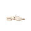 [Shei Su Yinyin] Paris vacation~ square head woven thick heel bag head Mary Jane slippers women's half drag sandals