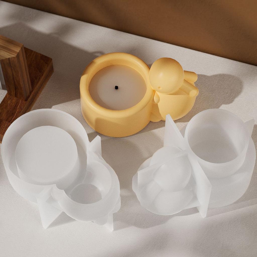 Rabbit Candle Cup Silicone Mold Easy Releaseing Moulds Tealight Holder Moulds Suitable for Crafting and Home Decors