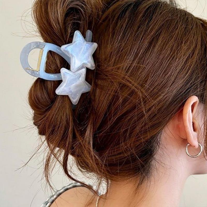 1PC Headwear Sweet Jewelry Playful Star Shape Cute Accessories Fashion Candy Colors Gift Hairpin Hair Ties Multi-Color